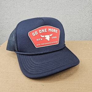 BPN Go One More ATX Austin USA Navy Blue Mesh Adjustable Baseball Hat NWOT